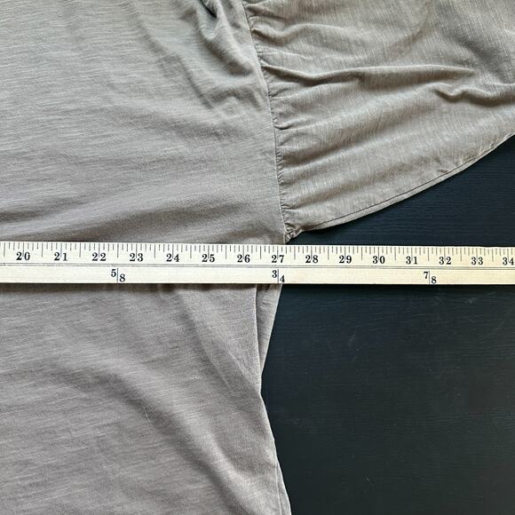 Garnet Hill Top XL Boxy Crop Capsule Brown 100% Pima Cotton Oversized Relaxed - Picture 8 of 10